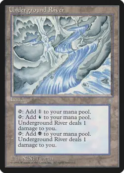 Underground River x1 MTG Ice Age - Lightly Played - Image 1