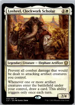 #18 Losheel, Clockwork Scholar Commander 2021 Rare - Image 1