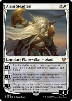 Ajani Steadfast Commander Masters - Near Mint - Image 1