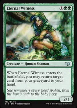 MTG - Eternal Witness - Commander 2015 - NM, English Magic FLAT RATE SHIP - Image 1