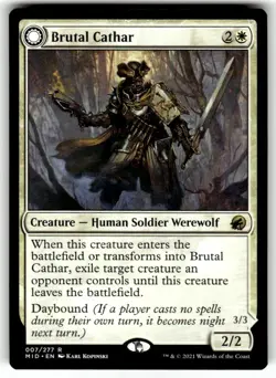Brutal Cathar #7 (NM) Midnight Hunt MID Magic MTG - Image 1