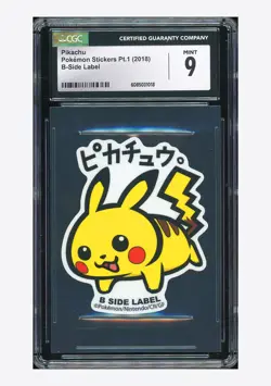 Pokemon CGC 9 Pikachu 2018 B-Side Label Pokemon Stickers Pt.1 - Image 1