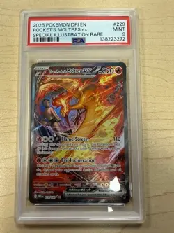 Pokemon Destined Rivals Team Rocket's Moltres EX, Number 229, PSA 9 - Image 1