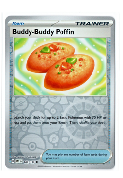 Pokemon TCG Buddy-Buddy Poffin #101/131 SV: Prismatic Evolutions Reverse Holo NM - Image 1
