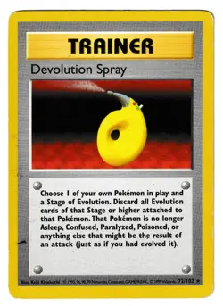 Devolution Spray [Shadowless] - 72/102 - Base Set - Pokemon TCG - Image 1