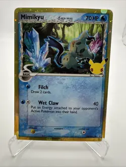 Pokemon Card TCG - Mimikyu Delta Species SWSH136 Promo Celebrations - Image 1