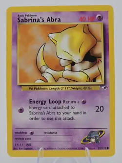 Sabrina's Abra Gym Heroes Pokemon TCG 91/132 Unlimited Common - Image 1