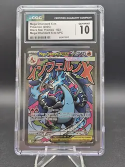 Mega Charizard X ex 023 CGC Gem Mint 10 Pokemon Black Star Promo UPC - Image 1