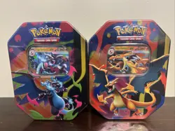 Pokemon Mega Charizard X & Y EX Tins Sealed SET OF 2 Ascended Heroes Release Day - Image 1