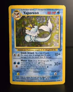 Pokemon TCG - VAPOREON - 12/64 - HOLO - RARE - UNLIMITED - JUNGLE (1999) - HP - Image 1