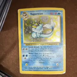 Pokemon Vaporeon Jungle 12/64 Holo Rare Unlimited English Card 1999 - Image 1