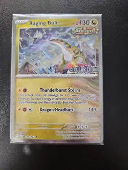 SEALED Pokemon Raging Bolt 111/142 Stellar Crown Best Buy Cosmos Holo Promo - Image 1