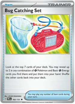 Bug Catching Set 102/131 UNCOMMON TCG Pokemon Prismatic Evolutions - Image 1