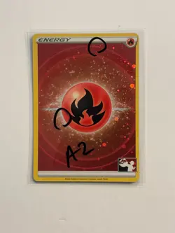 SWIRL 2X Fire Energy Cosmos Holo Pokemon Prize Pack Series 3 FAST SHIP *A2 - Image 1