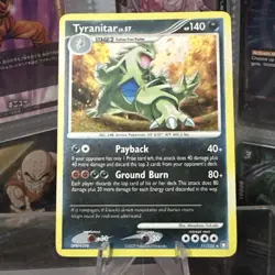 2007 Pokemon D&P Mysterious Treasures Tyranitar LV. 57#17/123 Rare Holo - Image 1