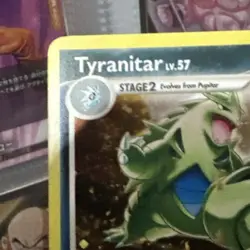 2007 Pokemon D&P Mysterious Treasures Tyranitar LV. 57#17/123 Rare Holo - Image 2