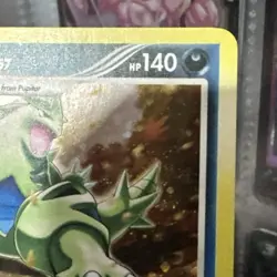 2007 Pokemon D&P Mysterious Treasures Tyranitar LV. 57#17/123 Rare Holo - Image 3
