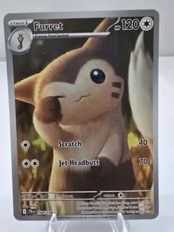 Pokemon TCG: Furret 168/159 Holofoil SV09: Journey Together Illustration Rare/IR - Image 1