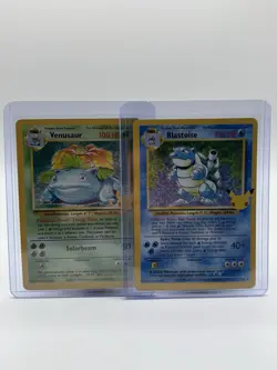 Pokemon Celebrations Venusaur & Blastoise Holo 25th Anniversary Set NM - Image 1