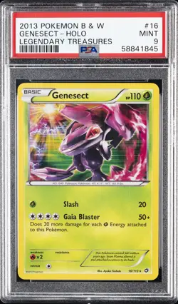 2013 POKEMON B&W LEGEND TREASURES #16 GENESECT-HOLO PSA 9 - Image 1
