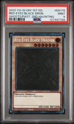 Yugioh Red Eyes Black Dragon PSA 9 GFP2-EN176 Ghost Rare 1st MINT - Image 1