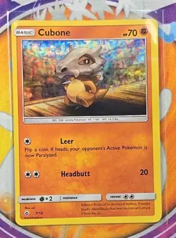 🔥Cubone 7/12 McDonald's 2018 Set Holo NM Pokemon Card English👍📈 - Image 3