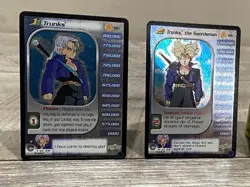 DRAGON BALL Z 4 CARD PREVIEW FOIL LOT TRUNKS, THE SWORDSMAN, EXPECTANT +DBZ CCG - Image 3