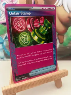 MINT Unfair Stamp Pokemon card 165/167 Holo Twilight Masquerade Pack Fresh - Image 2