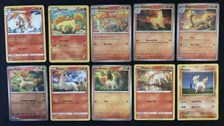 Pokemon TCG Ponyta & Rapidash Lot: 10 Card Collection Set - Image 1