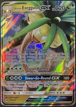 Alolan Exeggutor GX 74/111 Sm-Crimson Invasion Holo - Pokemon Card - Image 1