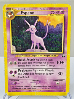 Espeon 20/75 Neo Discovery WOTC Rare Pokemon Card - Heavily Played / Damaged - Image 1