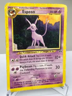 Espeon 20/75 Neo Discovery WOTC Rare Pokemon Card - Heavily Played / Damaged - Image 2