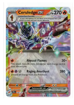 Ceruledge ex 036/191 Pokemon TCG Double Rare Holo Card SV08: Surging Sparks - NM - Image 1