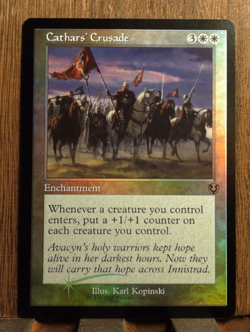 MTG✨ Cathars' Crusade ( FOIL Retro Frame ) Innistrad Remastered NEAR MINT💕 - Image 1
