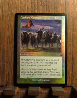 MTG✨ Cathars' Crusade ( FOIL Retro Frame ) Innistrad Remastered NEAR MINT💕 - Image 2