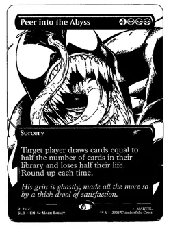 MTG Peer Into The Abyss (2002) *Non-Foil* Full Color Secret Lair: Venom MT/NM - Image 1