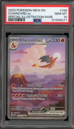 Pokemon Charizard ex 151 MEW EN Special Illustration Rare #199 PSA 10 Gem Mint - Image 1