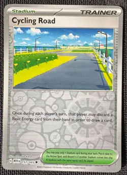 CYCLING ROAD 157/165 UNCOMMON 151 POKEMON REVERSE HOLO NM - Image 1