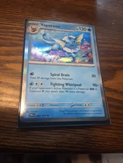 Vaporeon 022/131 Prismatic Evolutions Poke Ball Reverse Holo Pokemon Card - MINT - Image 1