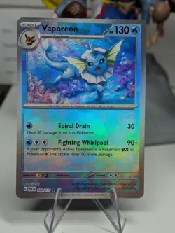 Pokemon TCG Vaporeon Poke Ball Pattern Reverse 022/131 Prismatic Evolutions Holo - Image 1