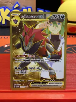 Pokemon TCG 2025 Journey Together N’S ZOROARK EX 189/159 GOLD Full Art MINT - Image 1