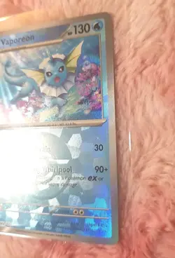2025 Pokemon Vaporeon (Poke Ball Pattern) 022/131 Rare Prismatic Evolutions Card - Image 3