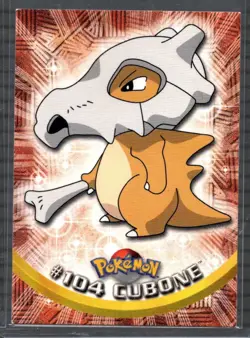 2000 Topps Pokemon TV Animation Edition Cubone #104 Blue Logo - NM-MT - Image 1