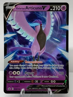 Pokemon Galarian Articuno V 058/198 Chilling Reign Sword & Shield ULTRA RARE - Image 2