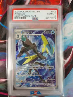 PSA 10 Intellion 142 Illustration Rare IR Mega Evolution Pokemon Card EN MEG - Image 1