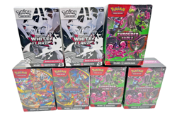 Lot of (7) Pokemon TCG Assorted Booster Bundles ME01 ME02 White Flare Shrouded - Image 1