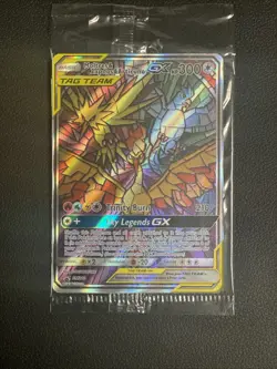Pokemon TCG Moltres Zapdos Articuno GX SM210 Stained Glass Promos Holo Sealed - Image 1