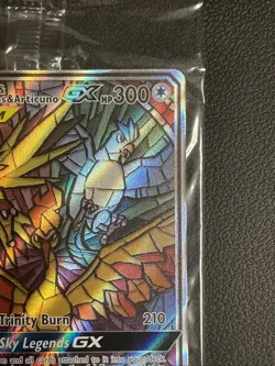Pokemon TCG Moltres Zapdos Articuno GX SM210 Stained Glass Promos Holo Sealed - Image 3