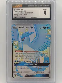 Pokemon 2019 Hidden Fates Articuno GX SV54/SV94 Shiny Vault CGC 9 Mint - Image 1