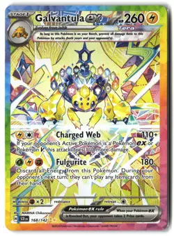 Galvantula ex ⭐ 168/142 Holo Special Illustration Rare Stellar Crown Pokemon NM - Image 1